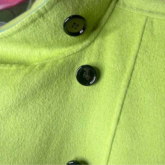 PerSe by Carlisle Wool Green & Blue Reversible Pea Coat Size 6 NWT - Picture 7 of 16